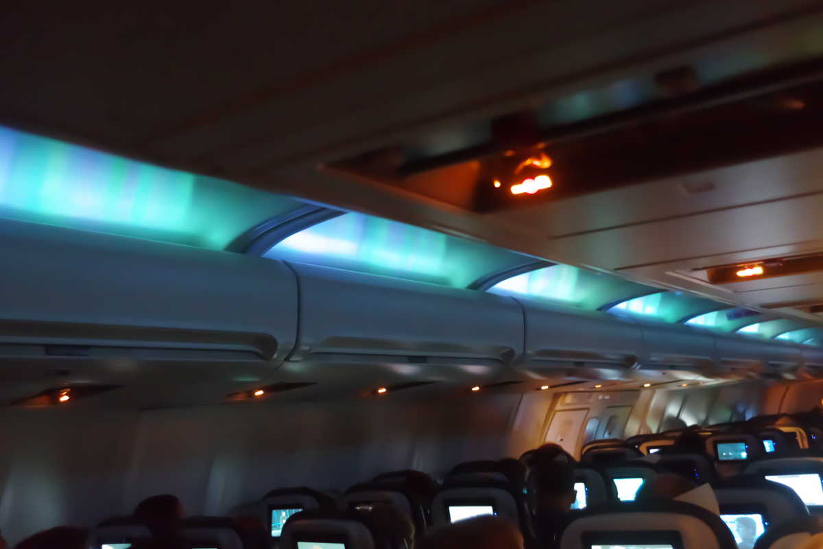 Künstliches Polarlicht im Flieger…, © Autor