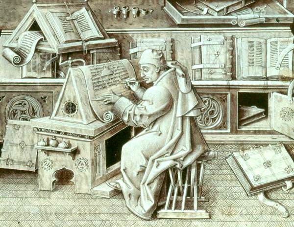 Früher wars einfach: Wer ein Buch schreiben wollte musste nur ins Kloster gehen (Bild: gemeinfrei)