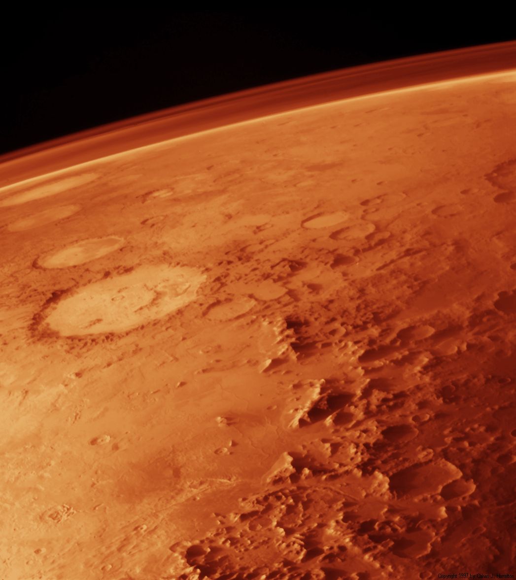 Mars: Heute lebensfeindlich. Aber früher? (Bild: NASA)