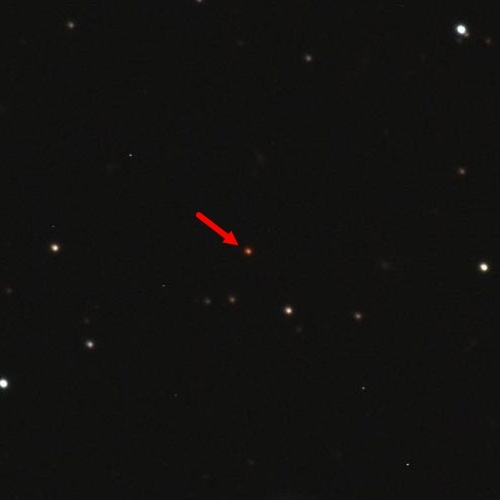 Der Quasar APM 08279+5225. Schaut eigentlich ganz harmlos aus... (Bild: Lohrmann-Observatoriums (TU Dresden), Public Domain)
