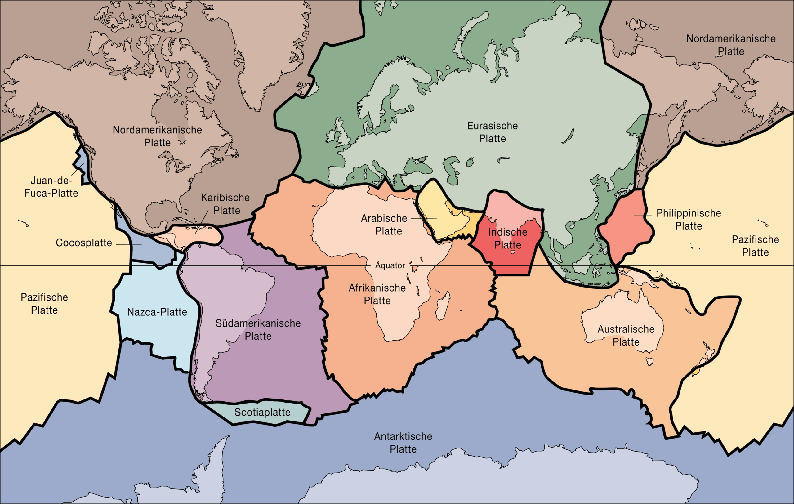 Kontinentalplatten sind wichtig (Bild: USGS, gemeinfrei)