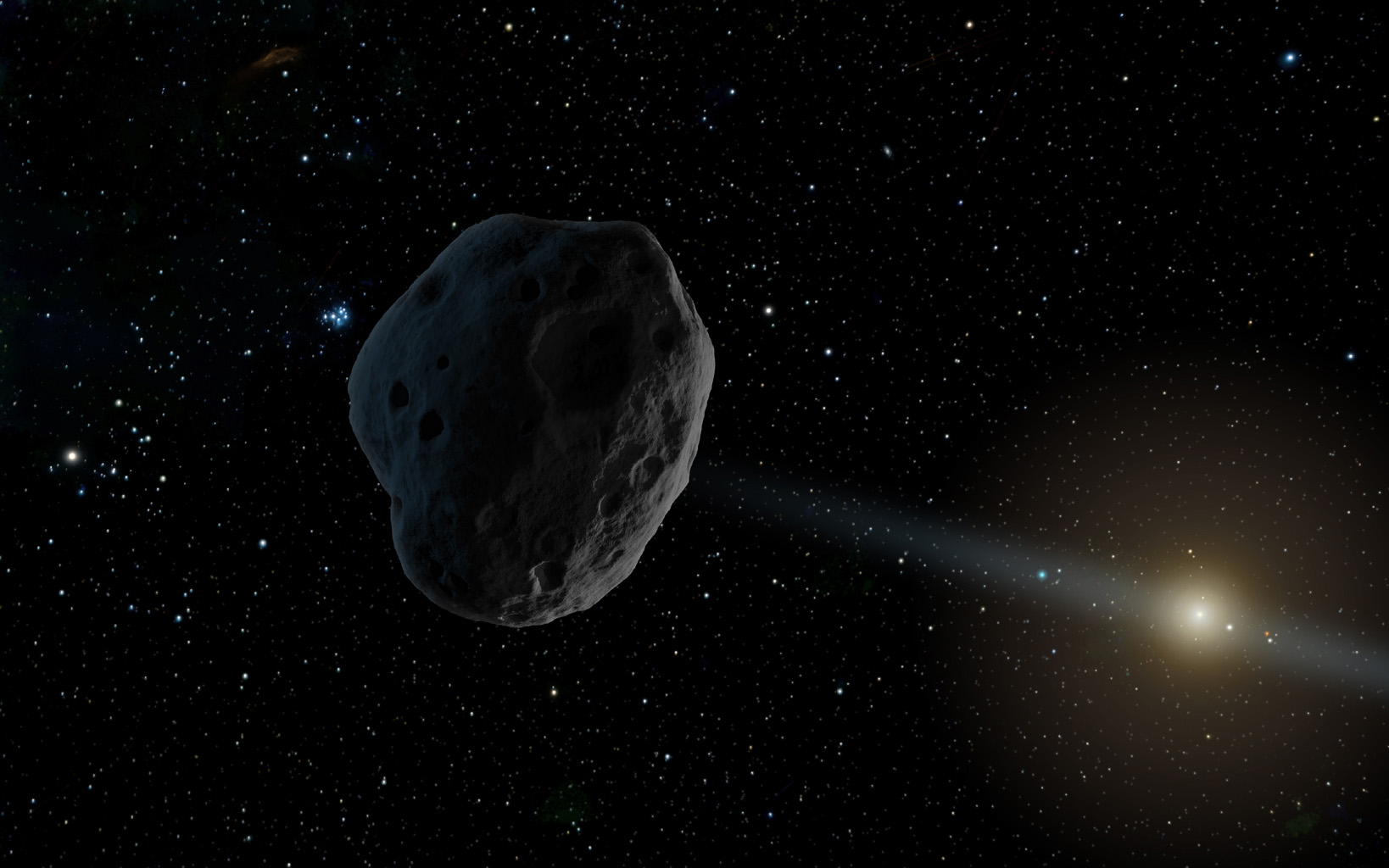 Künstlerische Darstellung eines fernen Asteroids (NASA/JPL-Caltech)